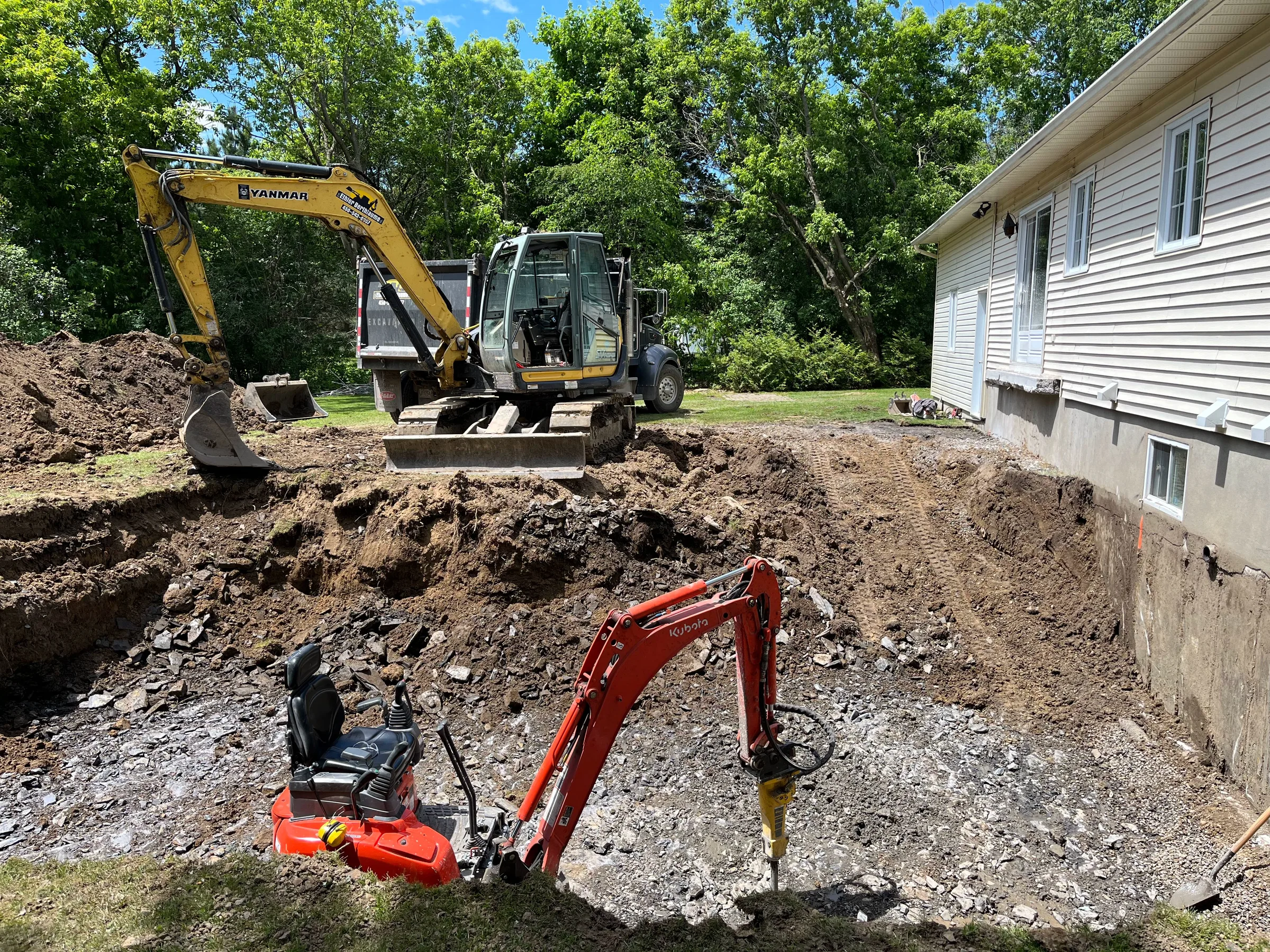 Excavation pour Agrandissement Résidentiel
